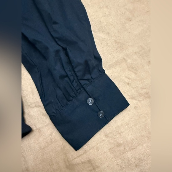 Abercrombie&Fitch Black Long Sleeve buttoned cotton Bodysuit - Picture 4 of 9